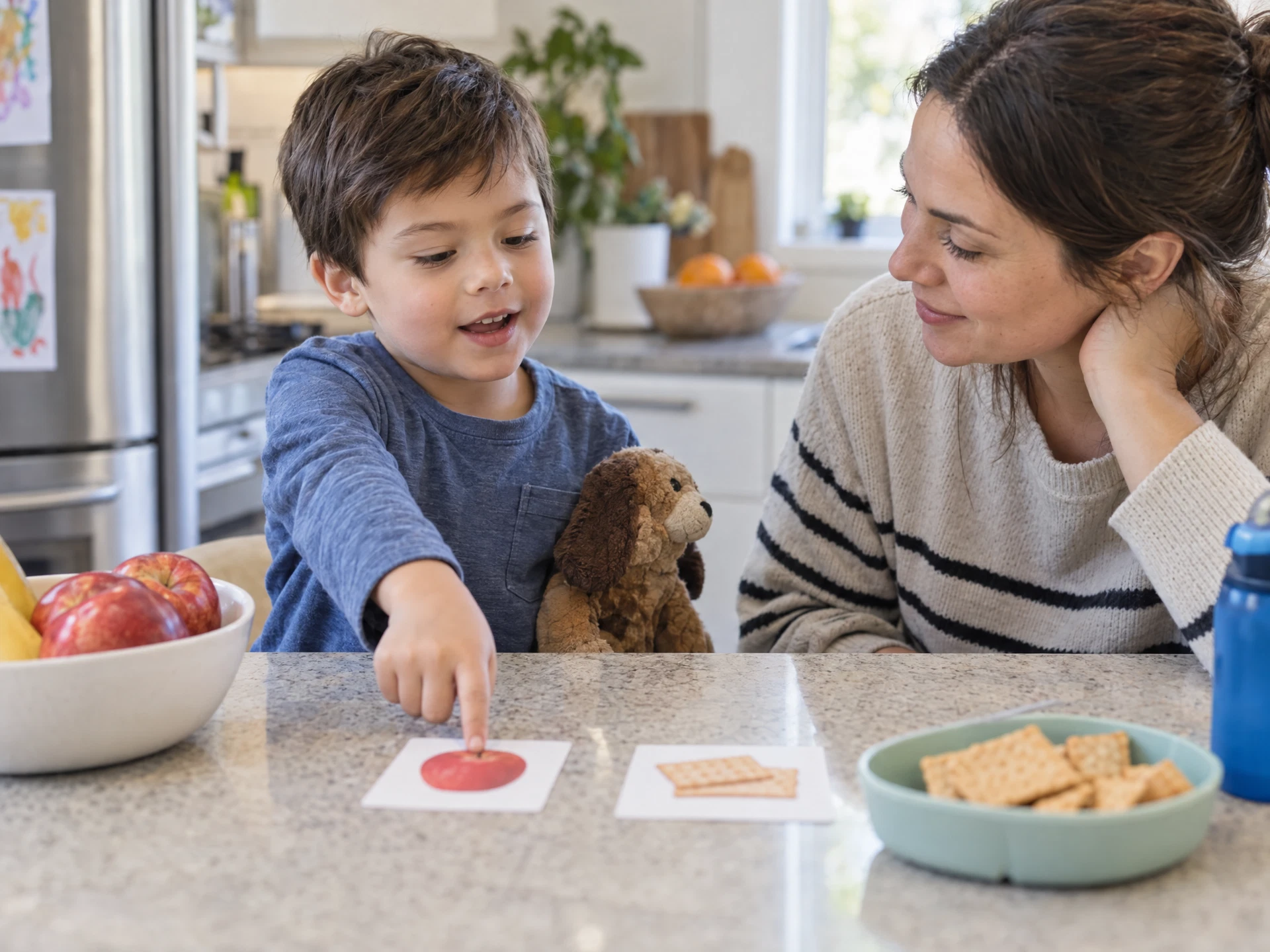 Child making a choice during an everyday interaction
